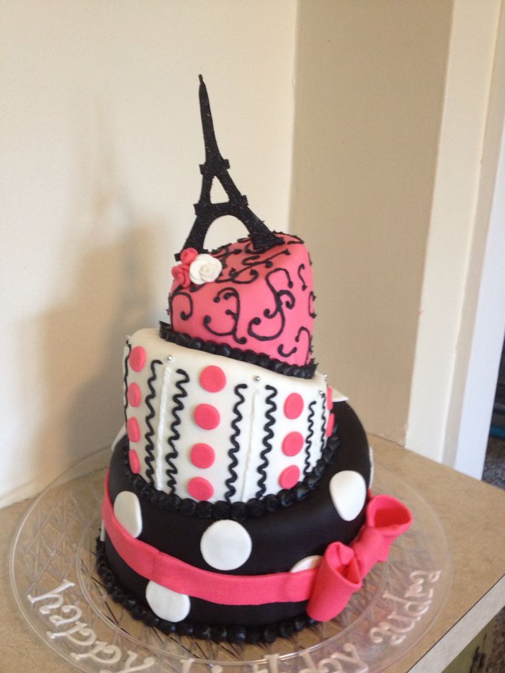 Paris Themed Birthday Cake Ideas