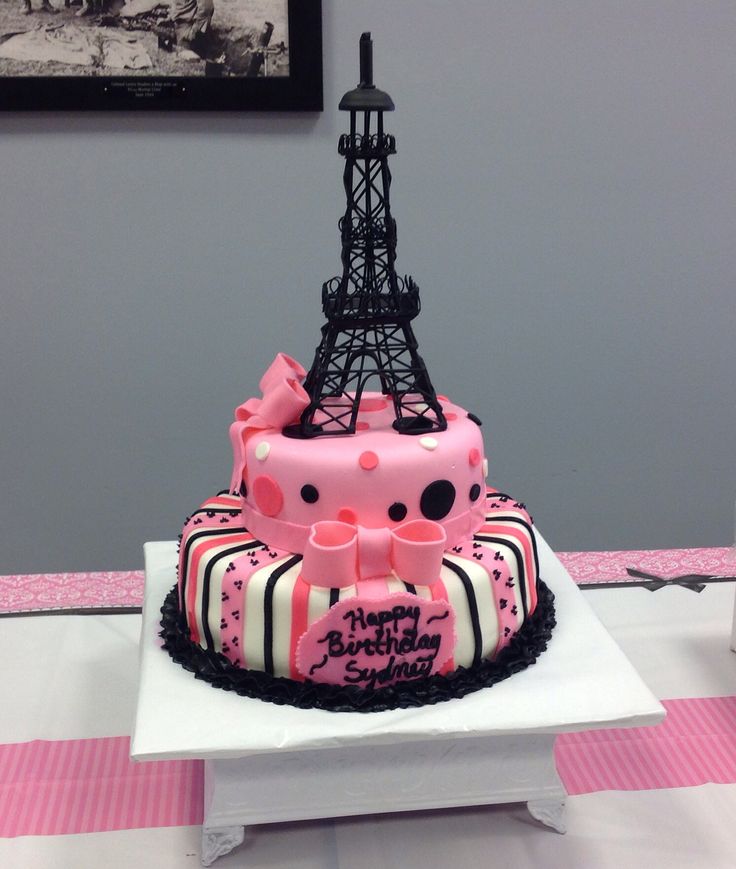 Paris Themed Birthday Cake Ideas