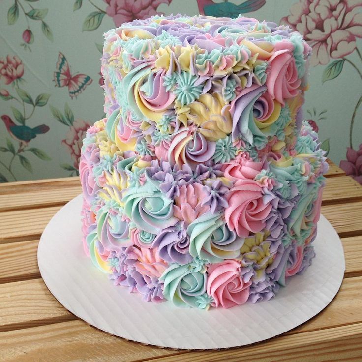 Pastel Birthday Cake