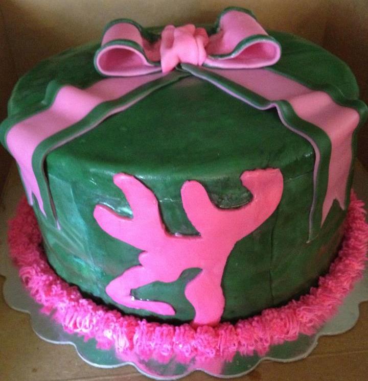 Pink Camo Birthday Cake