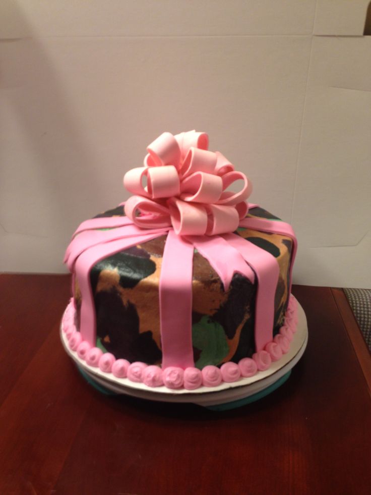 Pink Camo Birthday Cake