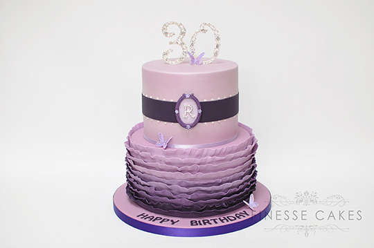 Purple 30th Birthday Cake