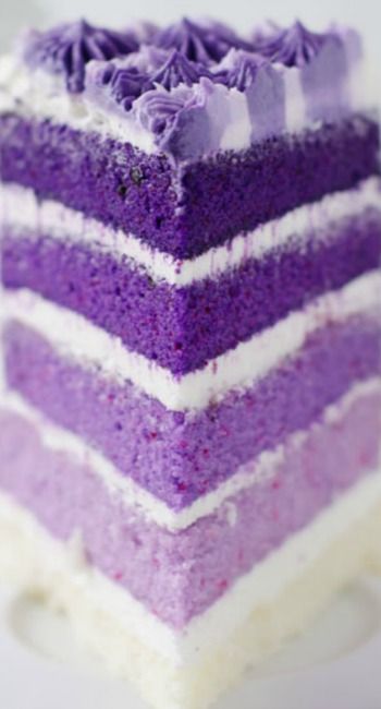 Purple and Teal Birthday Cake