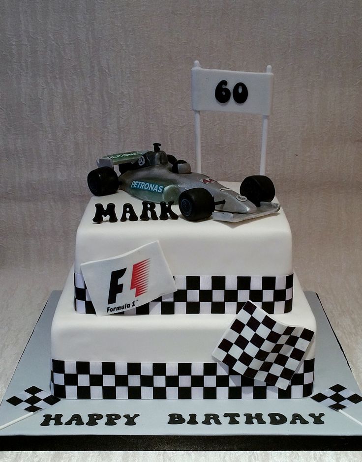 Race Car Themed Birthday Cake