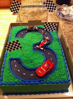 Race Track Birthday Cake