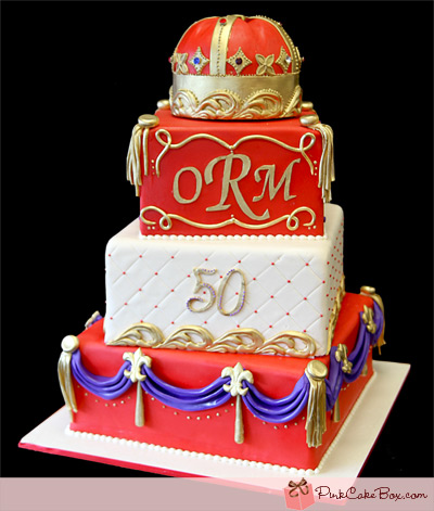 12 Photos of Red Gold 50th Birthday Cakes Number