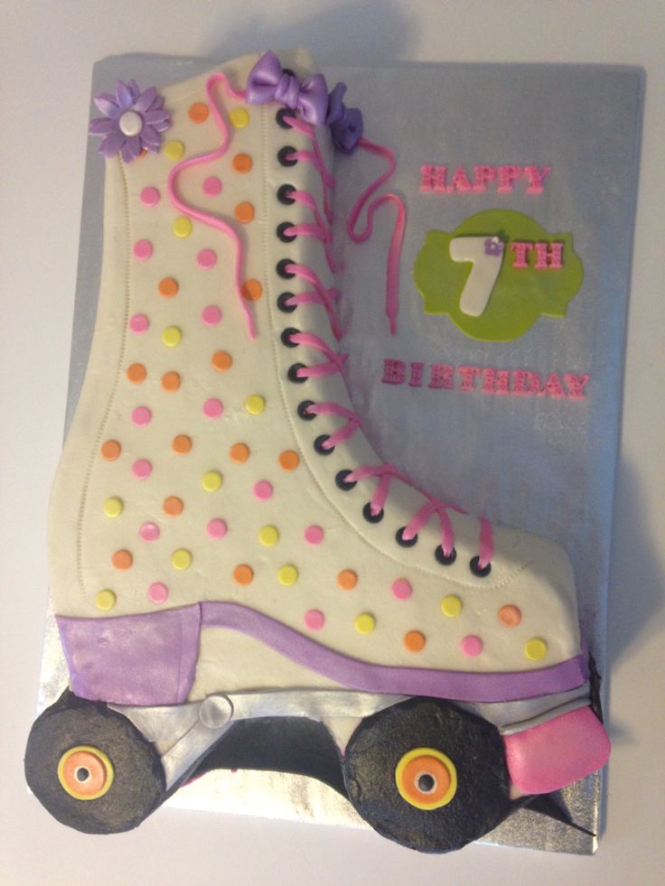 Roller Skate Birthday Cake