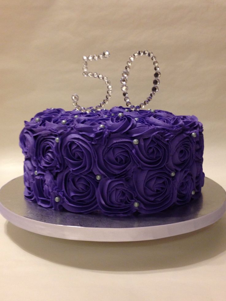 Rosette Birthday Cake 50th