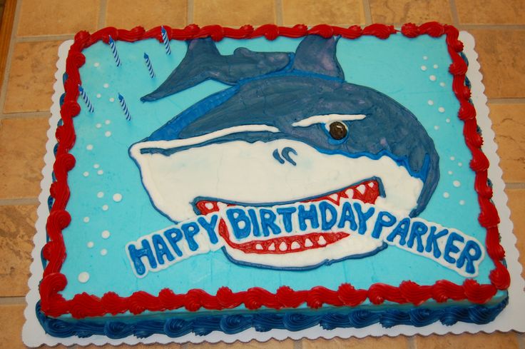 Shark Birthday Cake