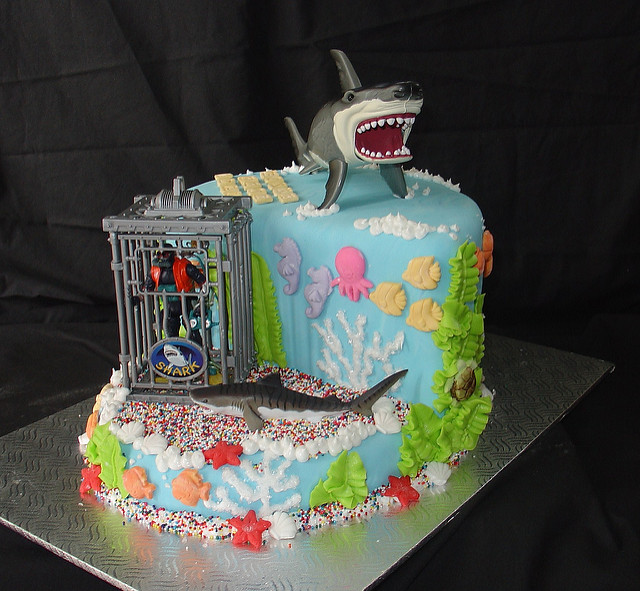 Shark Birthday Cake