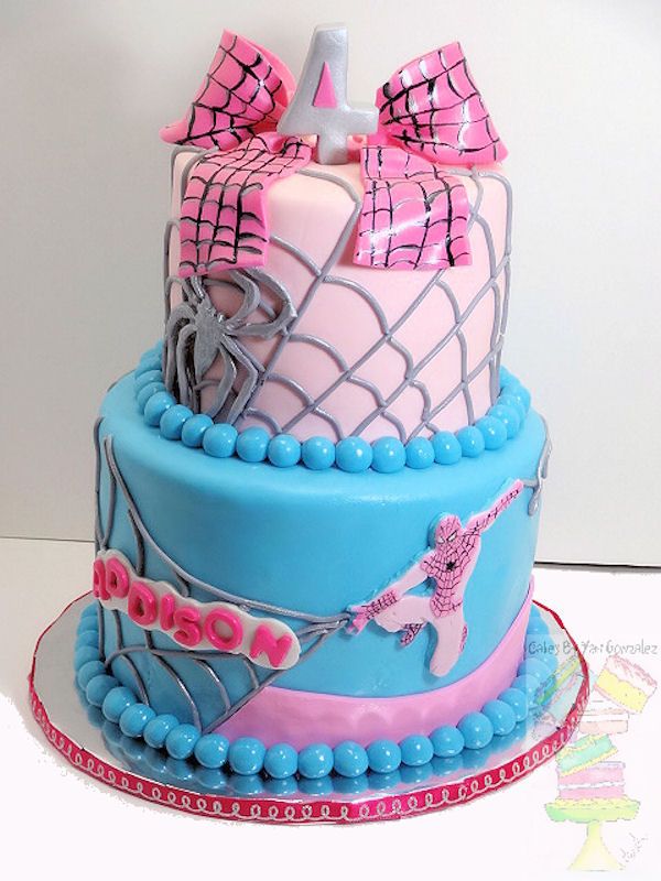 Spider Girl Birthday Cake