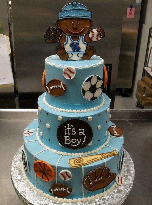 Sports Baby Shower Cake