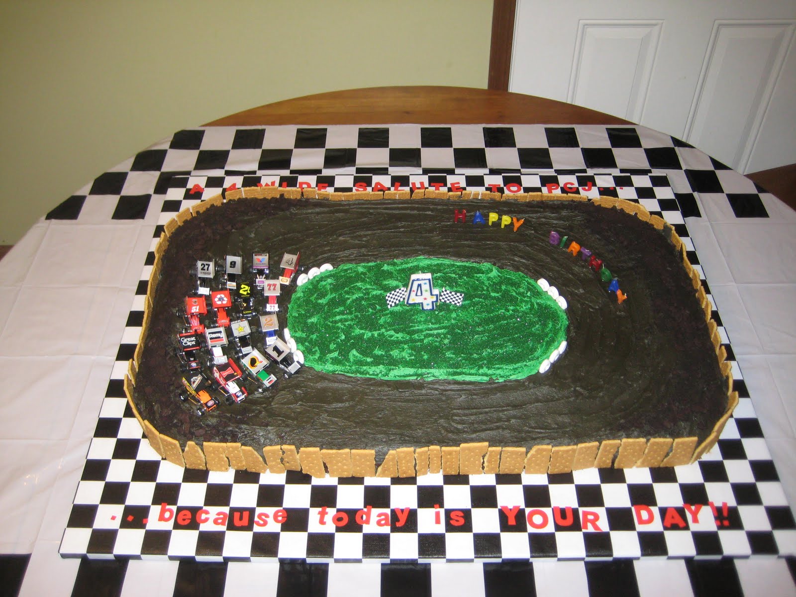 Sprint Car Racing Birthday Cake