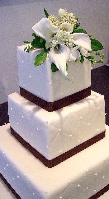 Square Tiered Fondant Cake