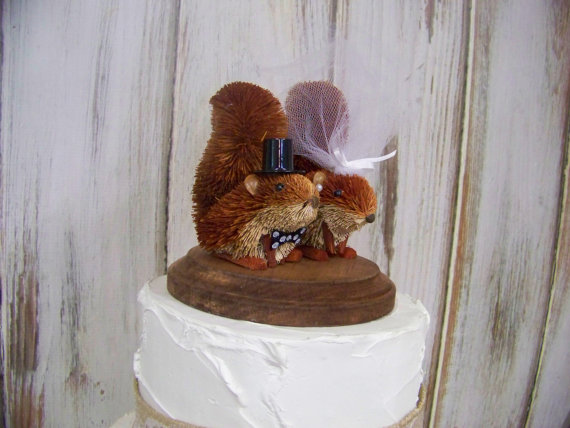 Squirrel Wedding Cake Topper