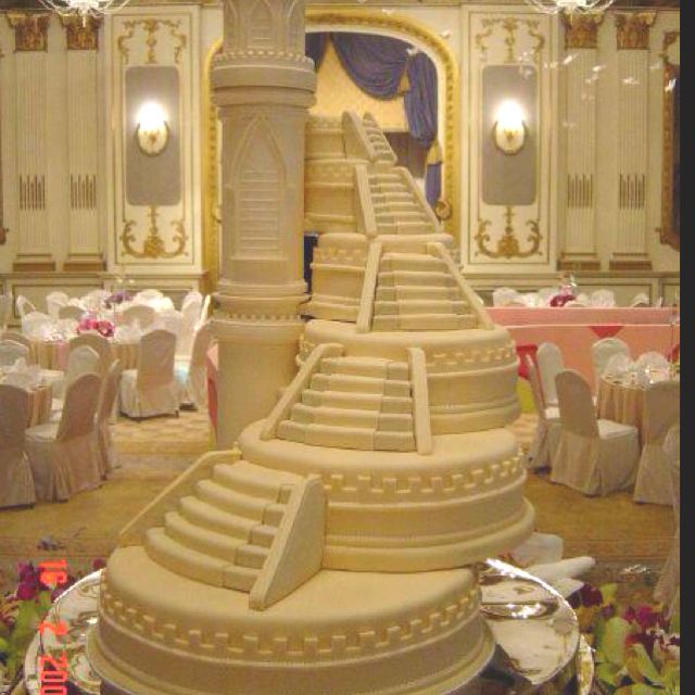 Stairway to Heaven Wedding Cake