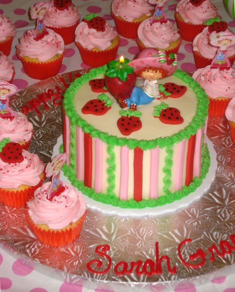 Strawberry Shortcake Cake and Cupcakes