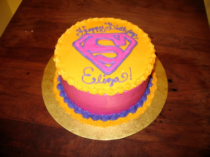 Supergirl Birthday Cake