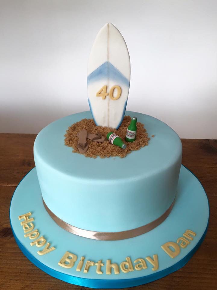 Surfer Birthday Cake