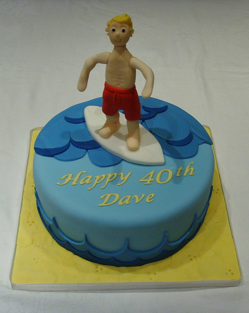 Surfing Birthday Cake