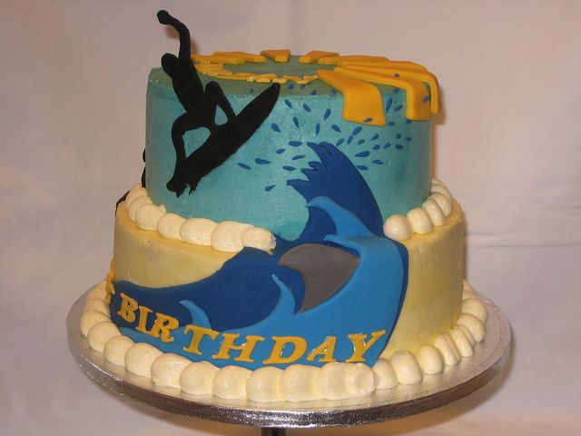 Surfing Birthday Cake