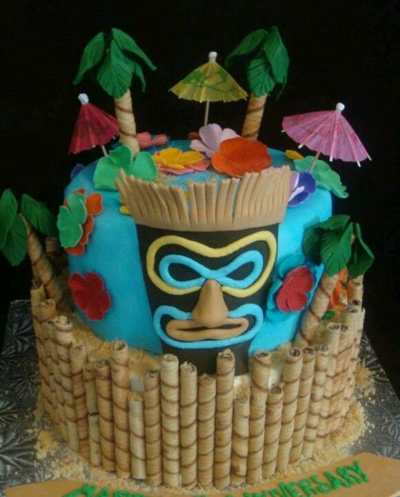 Tiki Mask Cake