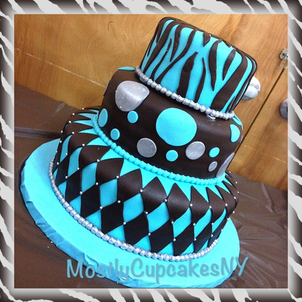 Turquoise Birthday Cake