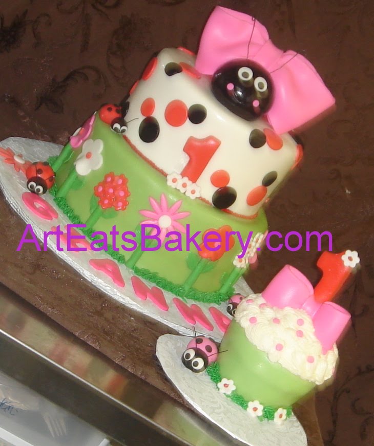 Two Tier 1st Birthday Cake