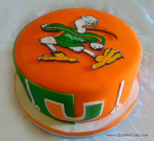 University of Miami Birthday Cake