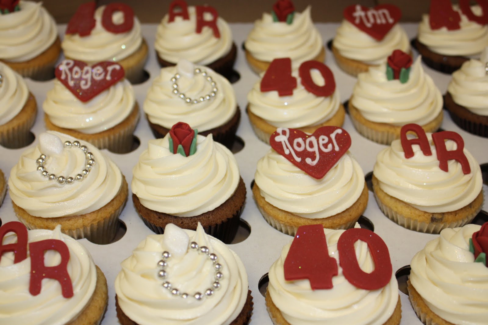 Wedding Anniversary Cupcakes