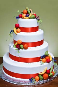 Wedding Cake with Fruit