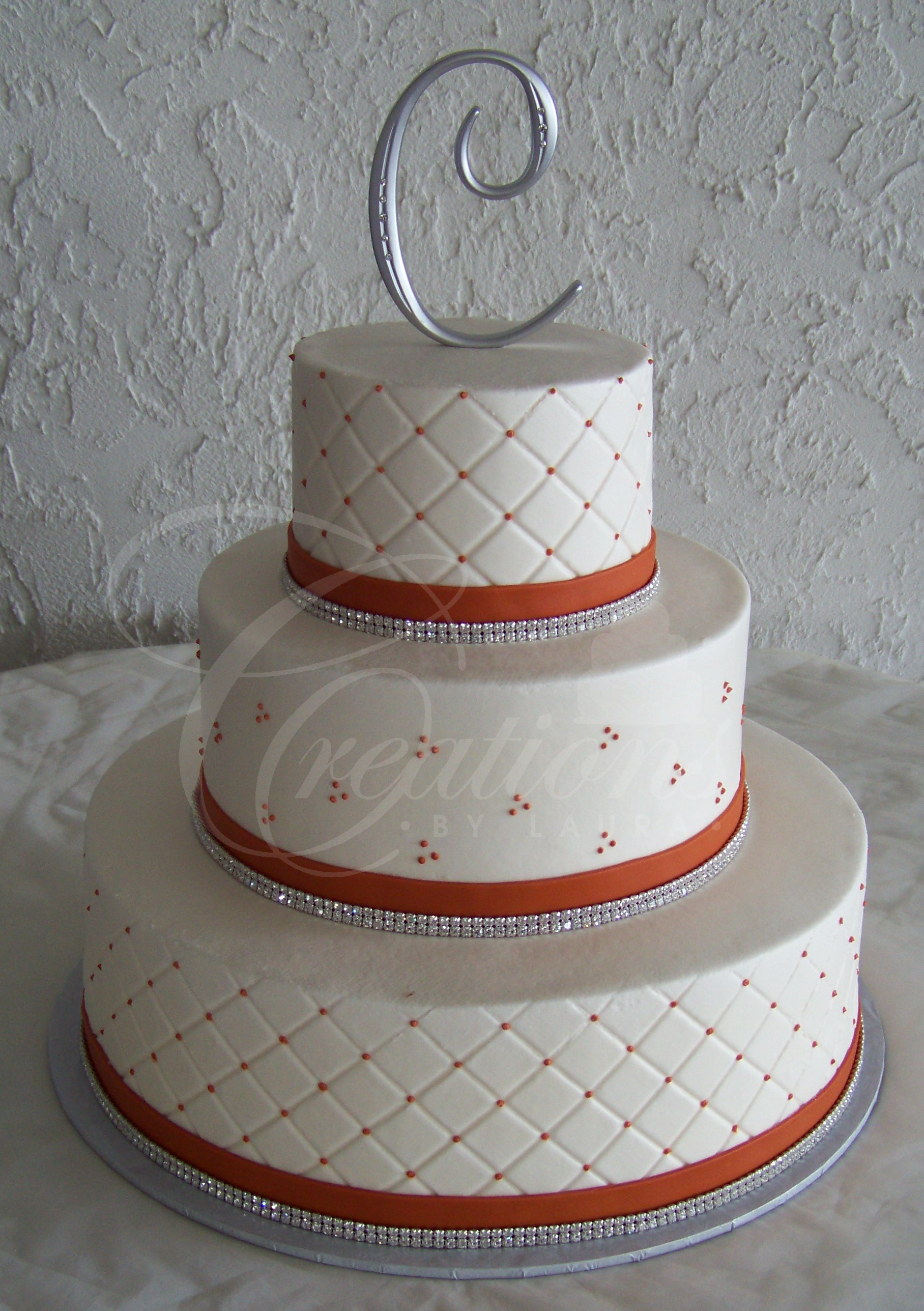 Wedding Cake with Swiss Dots