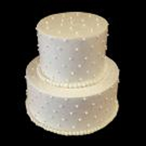 Wedding Cake with White Dots