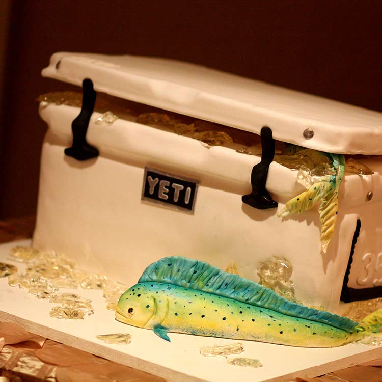 Yeti Cooler Grooms Cake Fishing