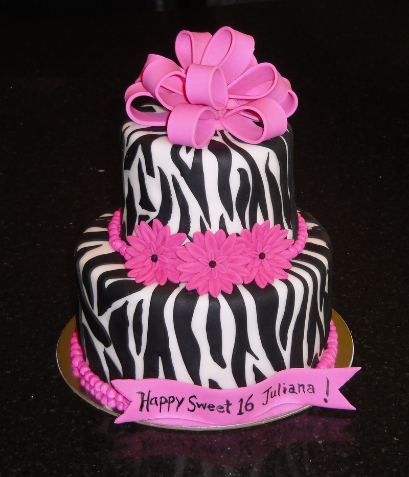 10 Photos of Bday Cakes Zebra Striped