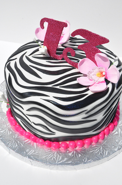 13th Birthday Zebra Cake