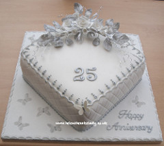 25th Wedding Anniversary Cake