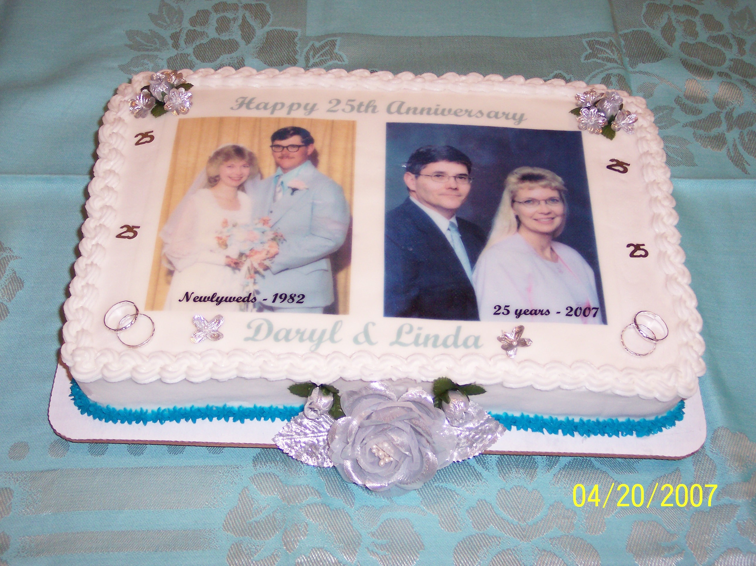 25th Wedding Anniversary Sheet Cake Ideas