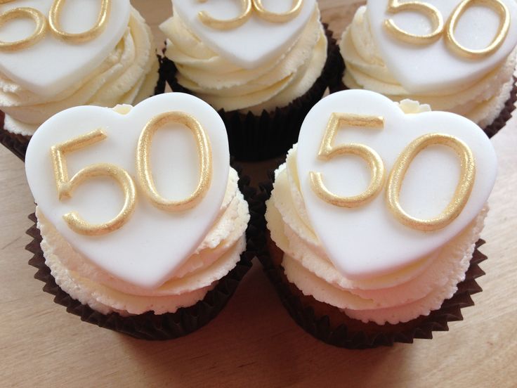 50th Wedding Anniversary Cupcakes