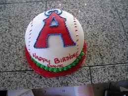 Angels Baseball Birthday Cake