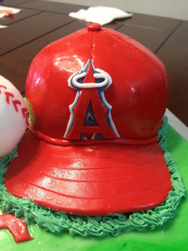 Angels Baseball Happy Birthday Cake