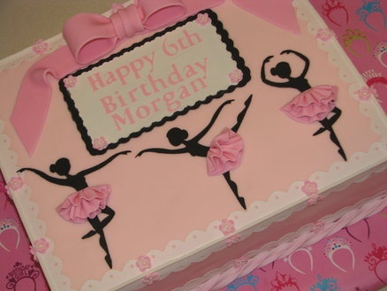 Ballerina Birthday Sheet Cake