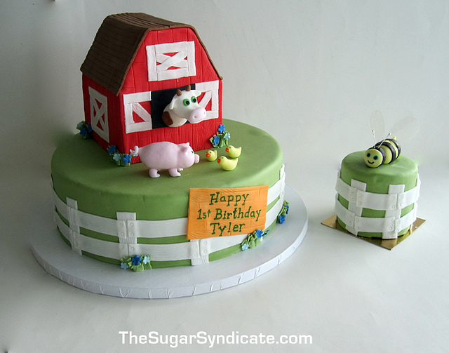 Barn Birthday Cake