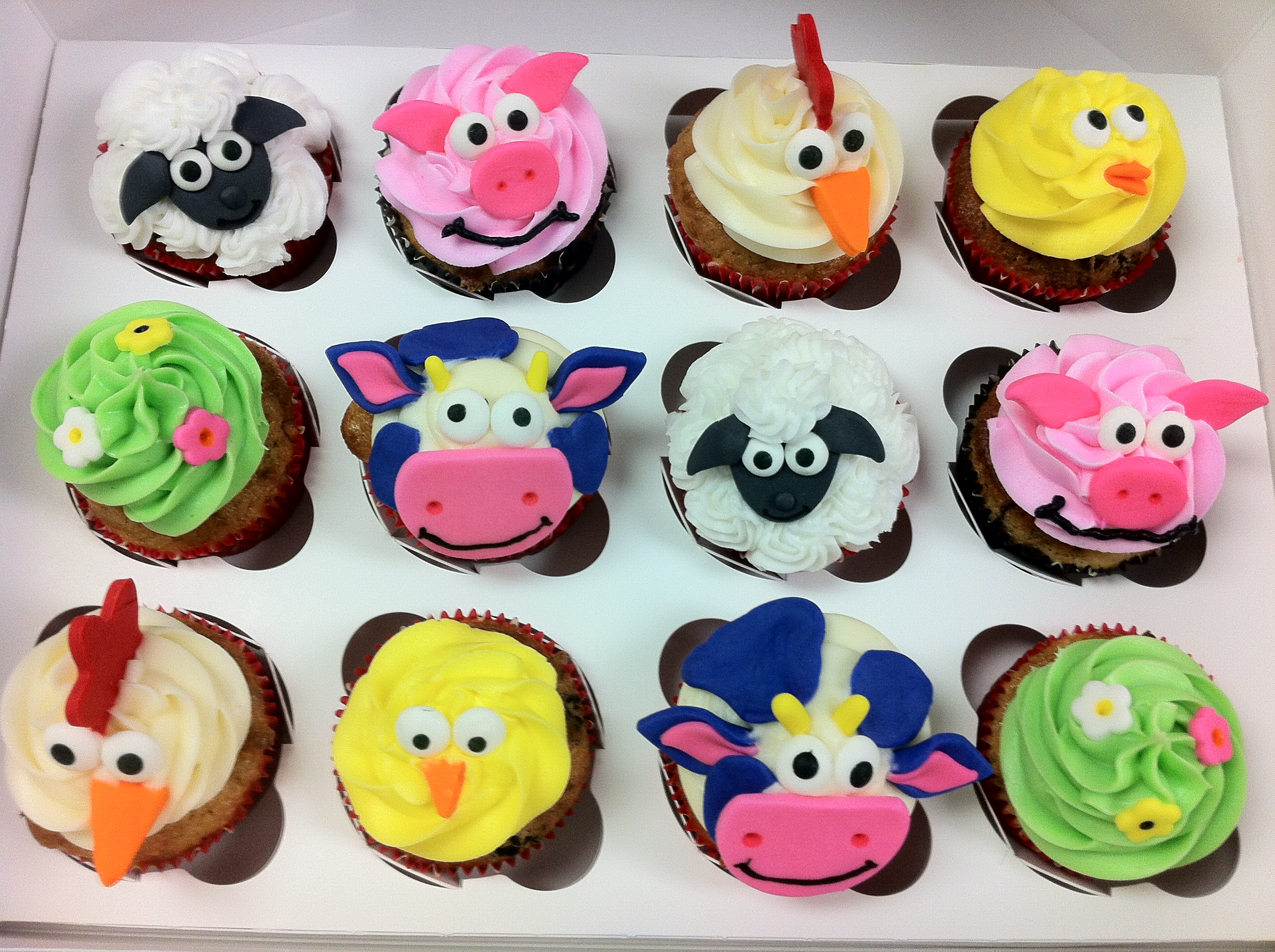 Barnyard Animal Cupcakes