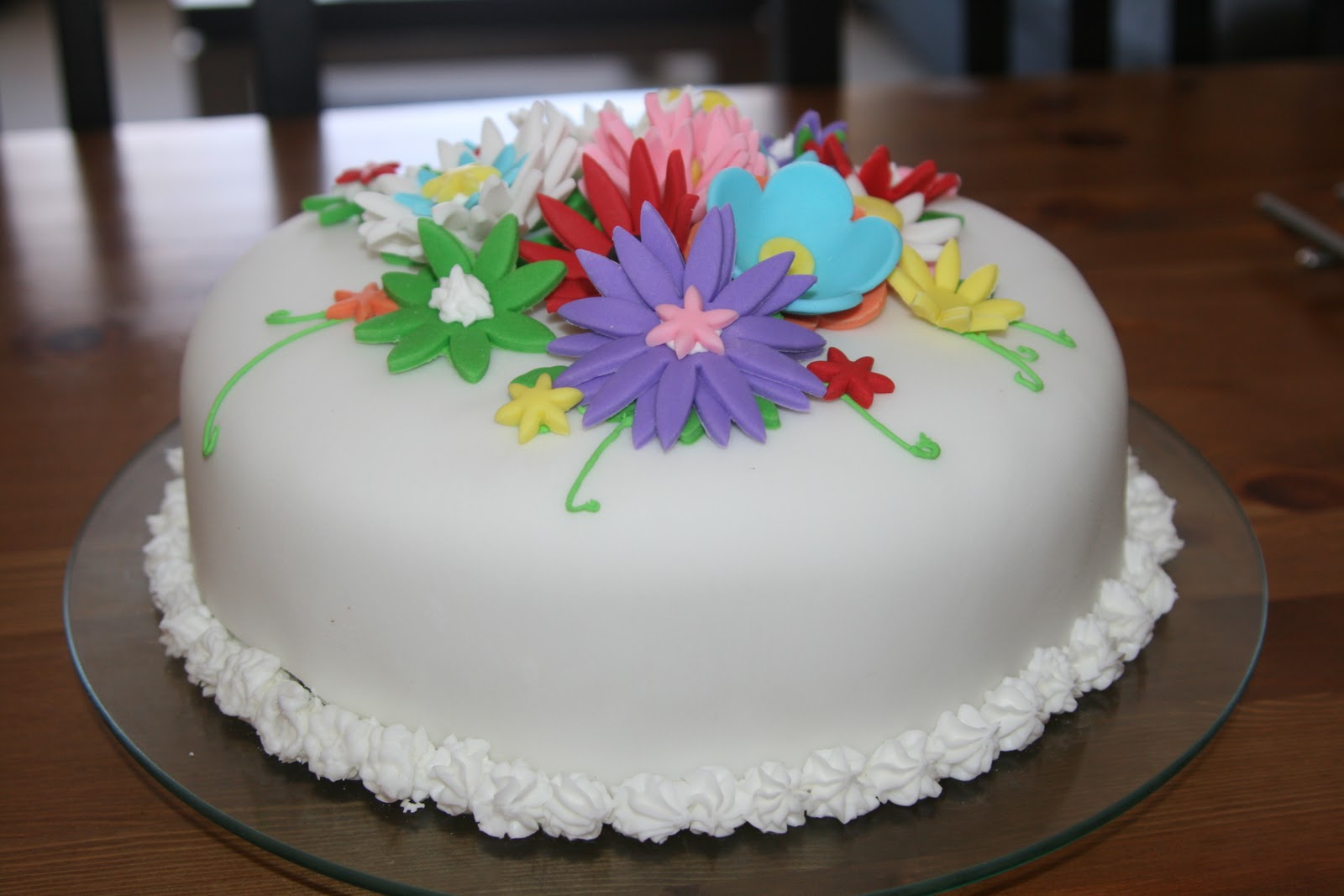 Birthday Cake with Flowers