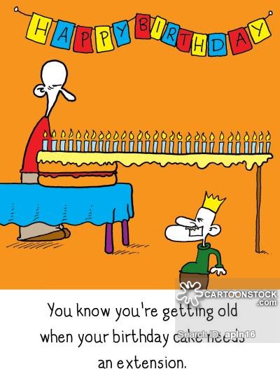 Birthday Funny Old People Cartoons