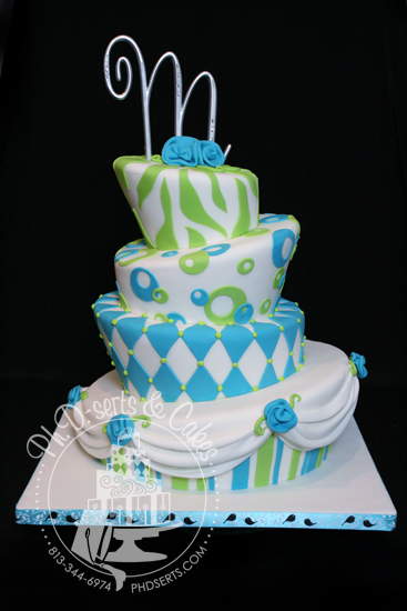 8 Photos of Blue And Lime Green Birthday Cakes