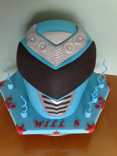 Blue Power Ranger Cake