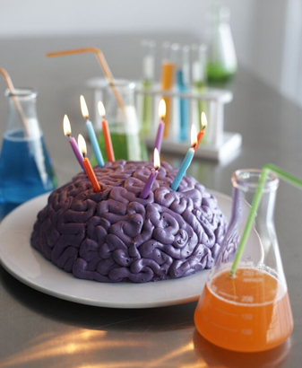 Brain Mad Scientists Party Cake