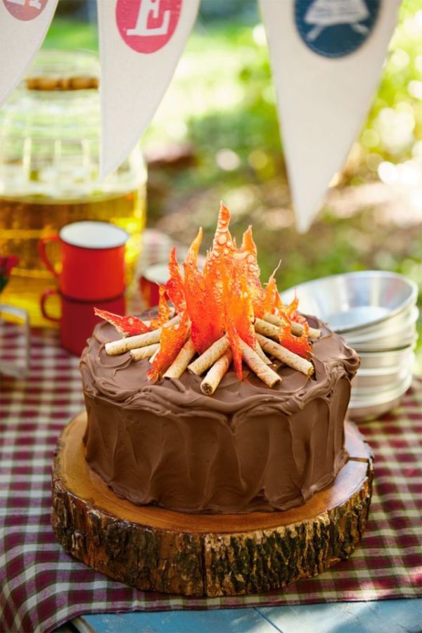 Campfire Birthday Cake Idea